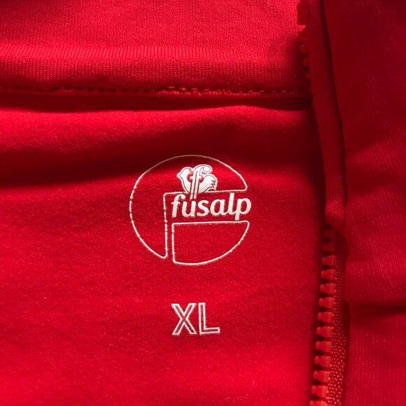 Fulsap Gemini 1/4 Zip Pullover Womens XL Red Base Layer Power Stretch Mock Neck - Picture 7 of 13